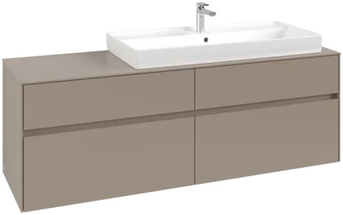 Bild von VILLEROY BOCH Collaro Waschbeckenunterschrank, 4 Auszüge, 1600 x 548 x 500 mm, Taupe / Taupe #C03000VM