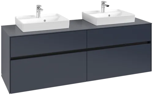 Bild von VILLEROY BOCH Collaro Waschbeckenunterschrank, mit Beleuchtung, 4 Auszüge, 1600 x 548 x 500 mm, Marine Blue / Marine Blue #C021B0VQ