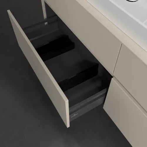 Bild von VILLEROY BOCH Collaro Waschbeckenunterschrank, 4 Auszüge, 1600 x 548 x 500 mm, Cashmere Grey / Cashmere Grey #C02900VN