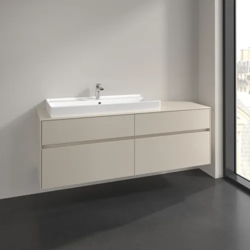 Bild von VILLEROY BOCH Collaro Waschbeckenunterschrank, 4 Auszüge, 1600 x 548 x 500 mm, Cashmere Grey / Cashmere Grey #C02900VN