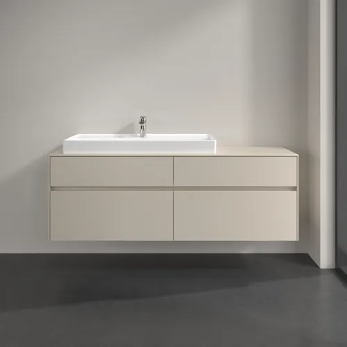 Bild von VILLEROY BOCH Collaro Waschbeckenunterschrank, 4 Auszüge, 1600 x 548 x 500 mm, Cashmere Grey / Cashmere Grey #C02900VN