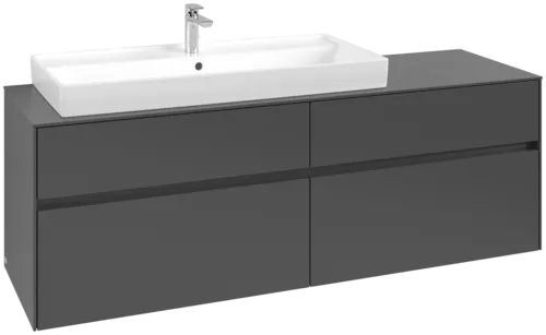 Bild von VILLEROY BOCH Collaro Waschbeckenunterschrank, 4 Auszüge, 1600 x 548 x 500 mm, Graphite / Graphite #C02900VR