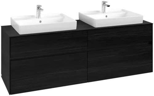 Bild von VILLEROY BOCH Collaro Waschbeckenunterschrank, 4 Auszüge, 1600 x 548 x 500 mm, Black Oak / Black Oak #C02400AB
