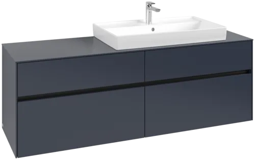 Bild von VILLEROY BOCH Collaro Waschbeckenunterschrank, mit Beleuchtung, 4 Auszüge, 1600 x 548 x 500 mm, Marine Blue / Marine Blue #C027B0VQ