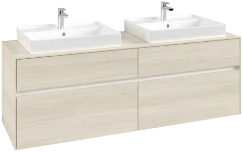 Bild von VILLEROY BOCH Collaro Waschbeckenunterschrank, 4 Auszüge, 1600 x 548 x 500 mm, White Oak / White Oak #C02400AA