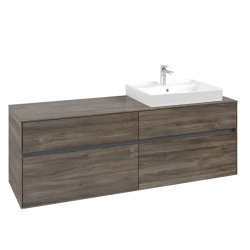 Bild von VILLEROY BOCH Collaro Waschbeckenunterschrank, 4 Auszüge, 1600 x 548 x 500 mm, Stone Oak #C02300RK