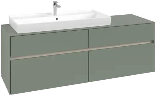 Bild von VILLEROY BOCH Collaro Waschbeckenunterschrank, mit Beleuchtung, 4 Auszüge, 1600 x 548 x 500 mm, Soft Green / Soft Green #C029B0AF