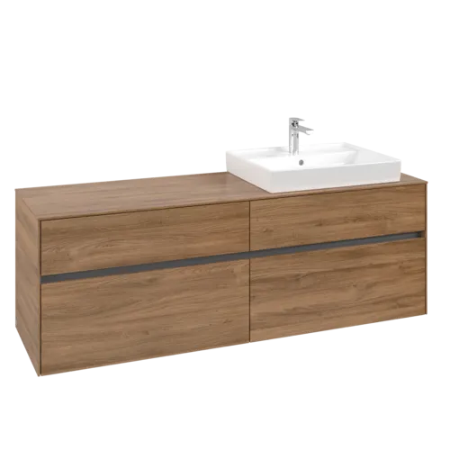 Bild von VILLEROY BOCH Collaro Waschbeckenunterschrank, 4 Auszüge, 1600 x 548 x 500 mm, Kansas Oak #C02300RH