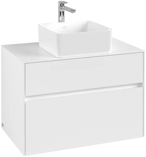 Bild von VILLEROY BOCH Collaro Waschbeckenunterschrank, 2 Auszüge, 800 x 548 x 500 mm, White Matt / White Matt #C03700MS