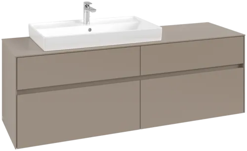 Bild von VILLEROY BOCH Collaro Waschbeckenunterschrank, mit Beleuchtung, 4 Auszüge, 1600 x 548 x 500 mm, Taupe / Taupe #C026B0VM