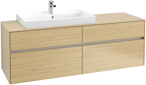 Bild von VILLEROY BOCH Collaro Waschbeckenunterschrank, mit Beleuchtung, 4 Auszüge, 1600 x 548 x 500 mm, Nordic Oak / Nordic Oak #C026B0VJ