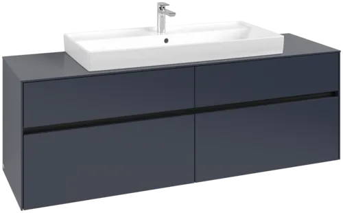 Bild von VILLEROY BOCH Collaro Waschbeckenunterschrank, 4 Auszüge, 1600 x 548 x 500 mm, Marine Blue / Marine Blue #C03100VQ