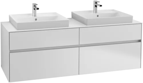 Bild von VILLEROY BOCH Collaro Waschbeckenunterschrank, mit Beleuchtung, 4 Auszüge, 1600 x 548 x 500 mm, White Matt / White Matt #C024B0MS