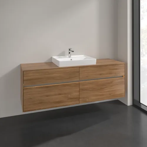 Bild von VILLEROY BOCH Collaro Waschbeckenunterschrank, mit Beleuchtung, 4 Auszüge, 1600 x 548 x 500 mm, Kansas Oak #C025B0RH