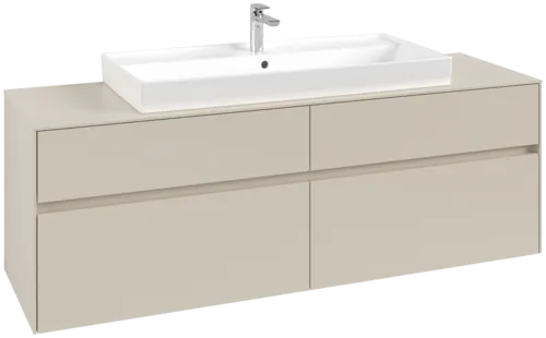 Bild von VILLEROY BOCH Collaro Waschbeckenunterschrank, 4 Auszüge, 1600 x 548 x 500 mm, Cashmere Grey / Cashmere Grey #C03100VN