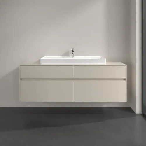 Bild von VILLEROY BOCH Collaro Waschbeckenunterschrank, 4 Auszüge, 1600 x 548 x 500 mm, Cashmere Grey / Cashmere Grey #C03100VN