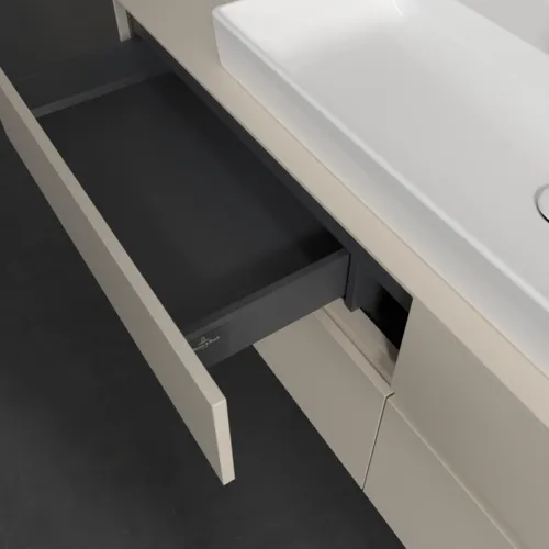 Bild von VILLEROY BOCH Collaro Waschbeckenunterschrank, 4 Auszüge, 1600 x 548 x 500 mm, Cashmere Grey / Cashmere Grey #C03100VN