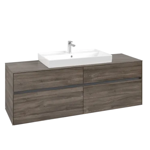 Bild von VILLEROY BOCH Collaro Waschbeckenunterschrank, 4 Auszüge, 1600 x 548 x 500 mm, Stone Oak #C02800RK