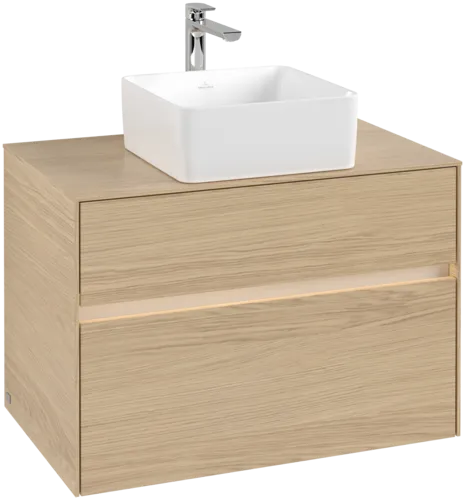 Bild von VILLEROY BOCH Collaro Waschbeckenunterschrank, mit Beleuchtung, 2 Auszüge, 800 x 548 x 500 mm, Nordic Oak / Nordic Oak #C037B0VJ