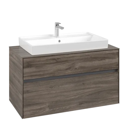 Bild von VILLEROY BOCH Collaro Waschbeckenunterschrank, 2 Auszüge, 1000 x 548 x 500 mm, Stone Oak #C02000RK