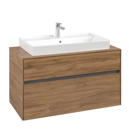 Bild von VILLEROY BOCH Collaro Waschbeckenunterschrank, 2 Auszüge, 1000 x 548 x 500 mm, Kansas Oak #C02000RH