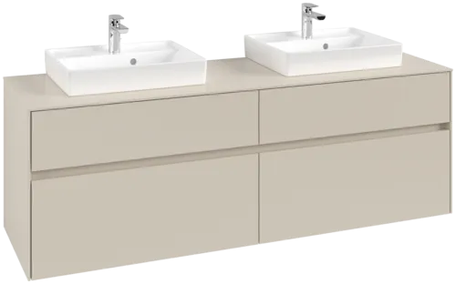 Bild von VILLEROY BOCH Collaro Waschbeckenunterschrank, 4 Auszüge, 1600 x 548 x 500 mm, Cashmere Grey / Cashmere Grey #C02100VN
