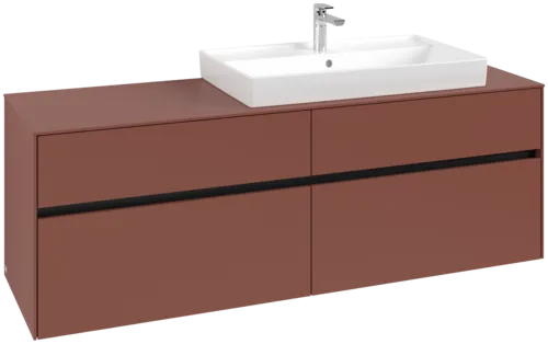 Bild von VILLEROY BOCH Collaro Waschbeckenunterschrank, 4 Auszüge, 1600 x 548 x 500 mm, Wine Red / Wine Red #C02700AH