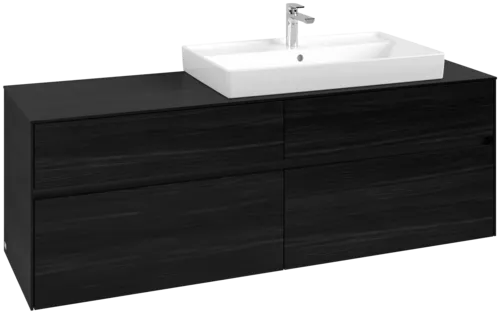 Bild von VILLEROY BOCH Collaro Waschbeckenunterschrank, 4 Auszüge, 1600 x 548 x 500 mm, Black Oak / Black Oak #C02700AB