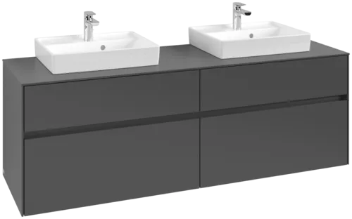 Bild von VILLEROY BOCH Collaro Waschbeckenunterschrank, 4 Auszüge, 1600 x 548 x 500 mm, Graphite / Graphite #C02100VR