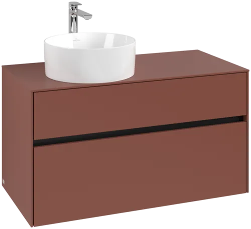 Bild von VILLEROY BOCH Collaro Waschbeckenunterschrank, 2 Auszüge, 1000 x 548 x 500 mm, Wine Red / Wine Red #C03900AH