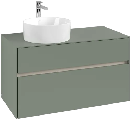 Bild von VILLEROY BOCH Collaro Waschbeckenunterschrank, 2 Auszüge, 1000 x 548 x 500 mm, Soft Green / Soft Green #C03900AF