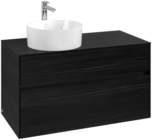 Bild von VILLEROY BOCH Collaro Waschbeckenunterschrank, 2 Auszüge, 1000 x 548 x 500 mm, Black Oak / Black Oak #C03900AB