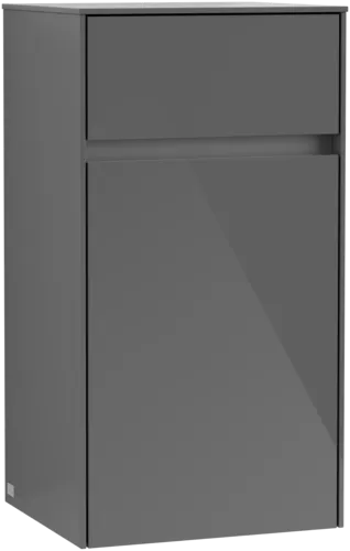 Bild von VILLEROY BOCH Collaro Seitenschrank, 1 Tür, 1 Schublade, 404 x 748 x 349 mm, Glossy Grey / Glossy Grey #C03201FP