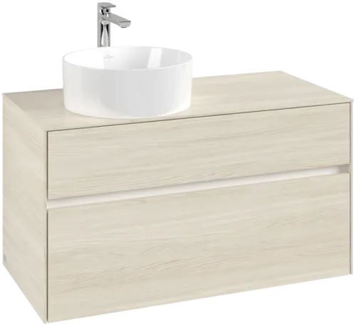 Bild von VILLEROY BOCH Collaro Waschbeckenunterschrank, 2 Auszüge, 1000 x 548 x 500 mm, White Oak / White Oak #C03900AA
