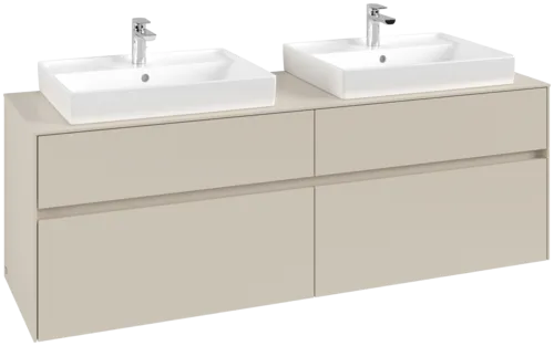 Bild von VILLEROY BOCH Collaro Waschbeckenunterschrank, 4 Auszüge, 1600 x 548 x 500 mm, Cashmere Grey / Cashmere Grey #C02400VN