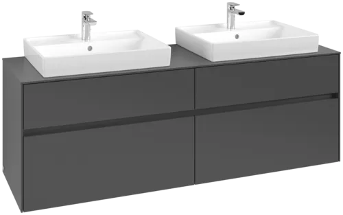 Bild von VILLEROY BOCH Collaro Waschbeckenunterschrank, 4 Auszüge, 1600 x 548 x 500 mm, Graphite / Graphite #C02400VR