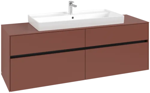 Bild von VILLEROY BOCH Collaro Waschbeckenunterschrank, 4 Auszüge, 1600 x 548 x 500 mm, Wine Red / Wine Red #C03100AH