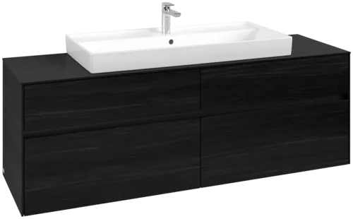 Bild von VILLEROY BOCH Collaro Waschbeckenunterschrank, 4 Auszüge, 1600 x 548 x 500 mm, Black Oak / Black Oak #C03100AB