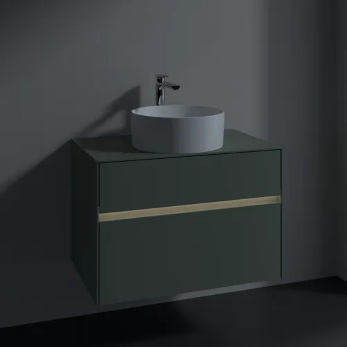 Bild von VILLEROY BOCH Collaro Waschbeckenunterschrank, mit Beleuchtung, 2 Auszüge, 800 x 548 x 500 mm, Soft Green / Soft Green #C037B0AF