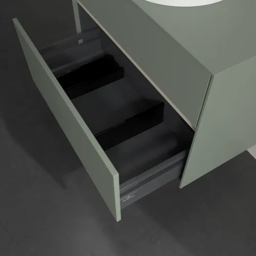 Bild von VILLEROY BOCH Collaro Waschbeckenunterschrank, mit Beleuchtung, 2 Auszüge, 800 x 548 x 500 mm, Soft Green / Soft Green #C037B0AF