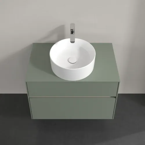 Bild von VILLEROY BOCH Collaro Waschbeckenunterschrank, mit Beleuchtung, 2 Auszüge, 800 x 548 x 500 mm, Soft Green / Soft Green #C037B0AF