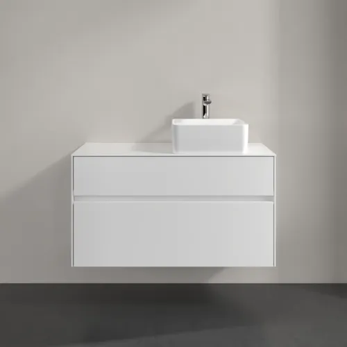 Bild von VILLEROY BOCH Collaro Waschbeckenunterschrank, 2 Auszüge, 1000 x 548 x 500 mm, Glossy White / Glossy White #C04000DH