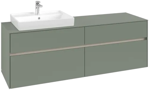 Bild von VILLEROY BOCH Collaro Waschbeckenunterschrank, mit Beleuchtung, 4 Auszüge, 1600 x 548 x 500 mm, Soft Green / Soft Green #C022B0AF