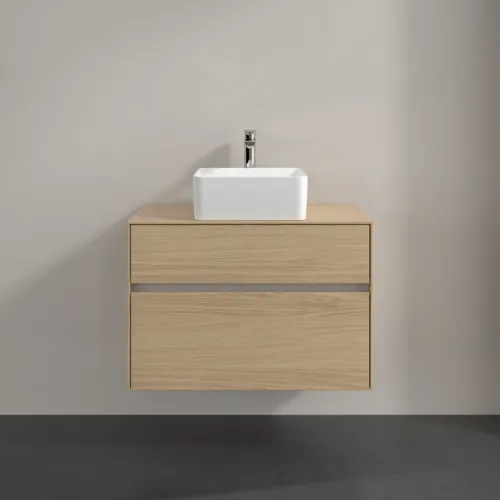 Bild von VILLEROY BOCH Collaro Waschbeckenunterschrank, 2 Auszüge, 800 x 548 x 500 mm, Nordic Oak / Nordic Oak #C03700VJ
