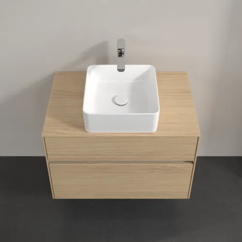 Bild von VILLEROY BOCH Collaro Waschbeckenunterschrank, 2 Auszüge, 800 x 548 x 500 mm, Nordic Oak / Nordic Oak #C03700VJ
