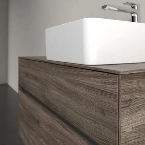 Bild von VILLEROY BOCH Collaro Waschbeckenunterschrank, mit Beleuchtung, 2 Auszüge, 1000 x 548 x 500 mm, Stone Oak #C040B0RK
