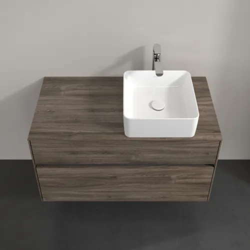 Bild von VILLEROY BOCH Collaro Waschbeckenunterschrank, mit Beleuchtung, 2 Auszüge, 1000 x 548 x 500 mm, Stone Oak #C040B0RK