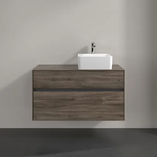 Bild von VILLEROY BOCH Collaro Waschbeckenunterschrank, mit Beleuchtung, 2 Auszüge, 1000 x 548 x 500 mm, Stone Oak #C040B0RK