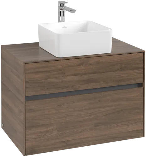 Bild von VILLEROY BOCH Collaro Waschbeckenunterschrank, 2 Auszüge, 800 x 548 x 500 mm, Arizona Oak / Arizona Oak #C03700VH