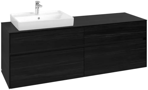 Bild von VILLEROY BOCH Collaro Waschbeckenunterschrank, mit Beleuchtung, 4 Auszüge, 1600 x 548 x 500 mm, Black Oak / Black Oak #C022B0AB